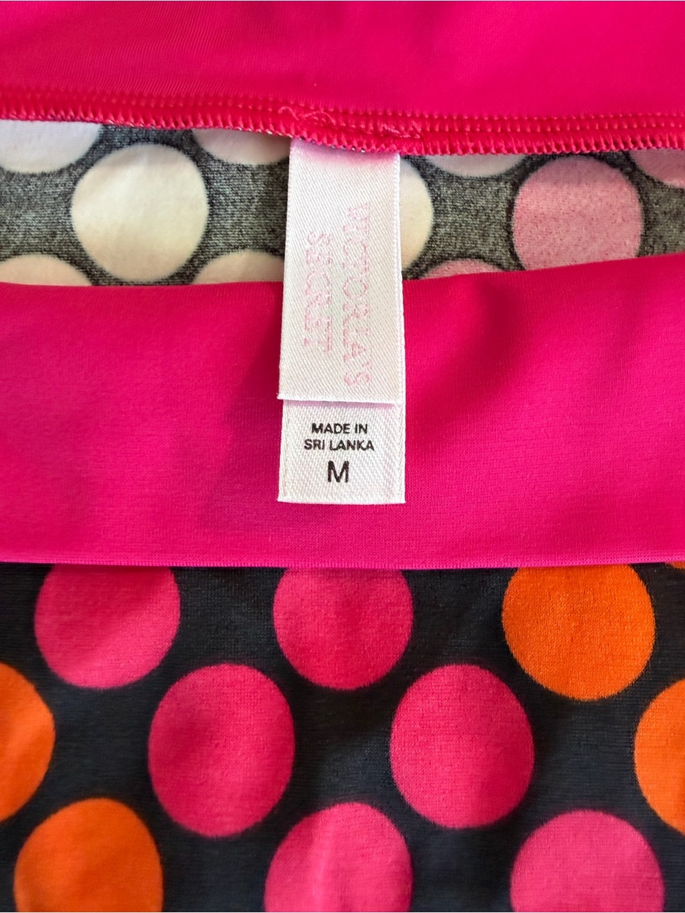 Victoria Secrets Hot Pink and Orange polka Dot Bikini Bottom with Cover up - Picture 8 of 11